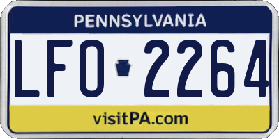 PA license plate LFO2264
