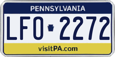 PA license plate LFO2272