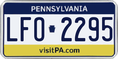 PA license plate LFO2295