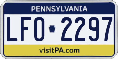 PA license plate LFO2297