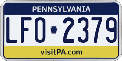 PA license plate LFO2379