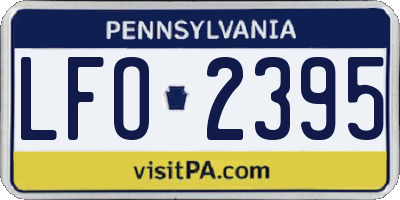 PA license plate LFO2395