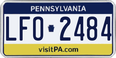 PA license plate LFO2484