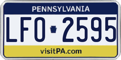PA license plate LFO2595