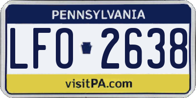 PA license plate LFO2638