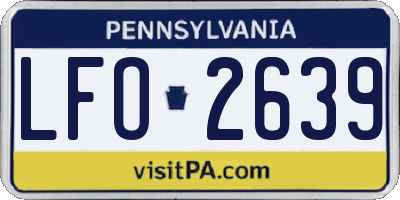 PA license plate LFO2639