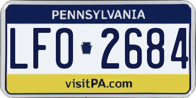 PA license plate LFO2684