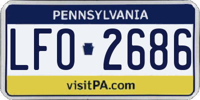 PA license plate LFO2686