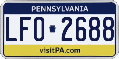 PA license plate LFO2688