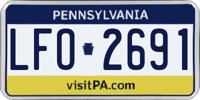 PA license plate LFO2691