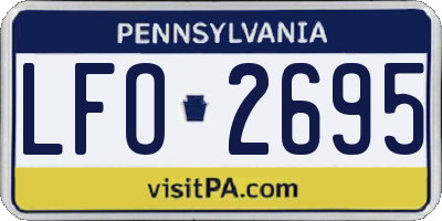 PA license plate LFO2695