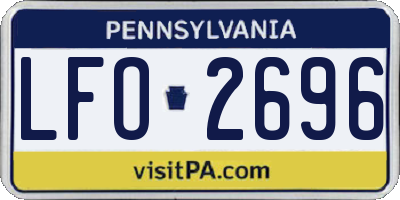 PA license plate LFO2696