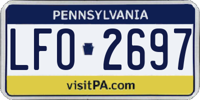 PA license plate LFO2697