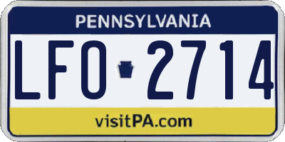 PA license plate LFO2714
