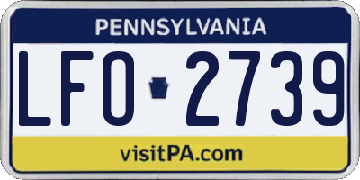 PA license plate LFO2739