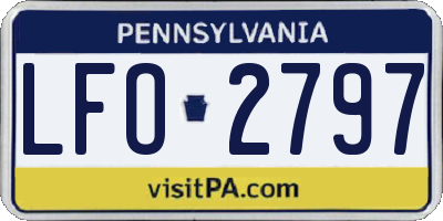 PA license plate LFO2797