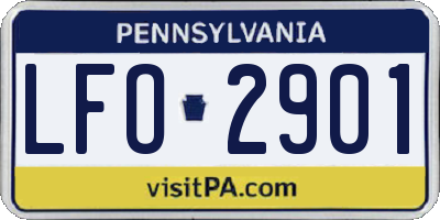 PA license plate LFO2901