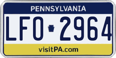 PA license plate LFO2964