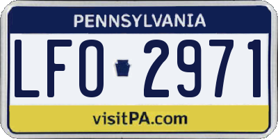 PA license plate LFO2971