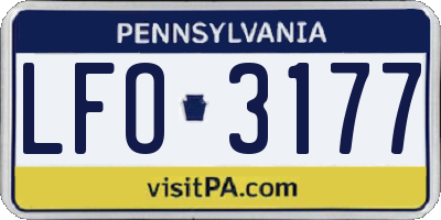 PA license plate LFO3177