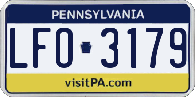 PA license plate LFO3179