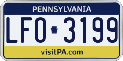 PA license plate LFO3199