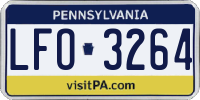 PA license plate LFO3264