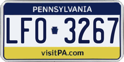 PA license plate LFO3267