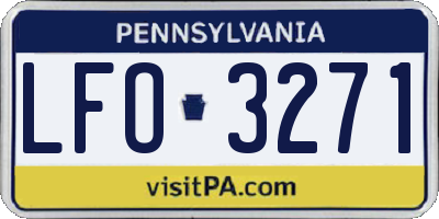 PA license plate LFO3271