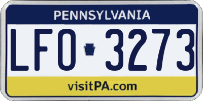 PA license plate LFO3273