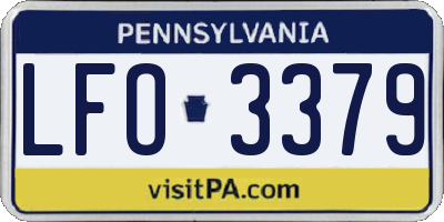 PA license plate LFO3379
