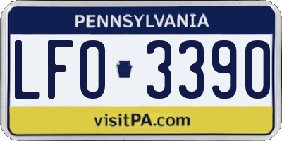 PA license plate LFO3390