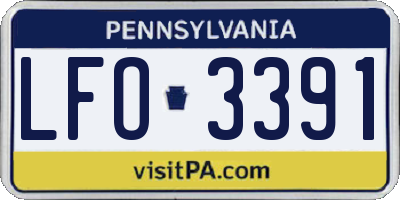 PA license plate LFO3391