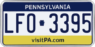 PA license plate LFO3395