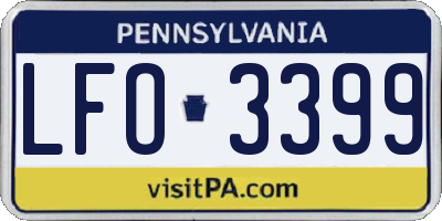 PA license plate LFO3399