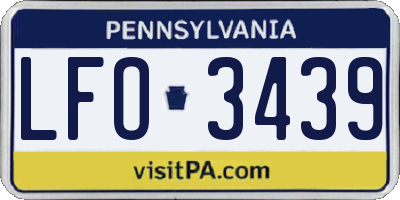 PA license plate LFO3439