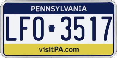 PA license plate LFO3517