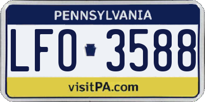 PA license plate LFO3588