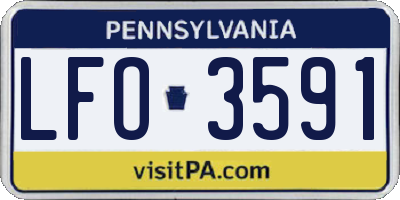 PA license plate LFO3591