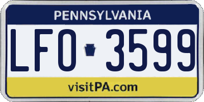 PA license plate LFO3599