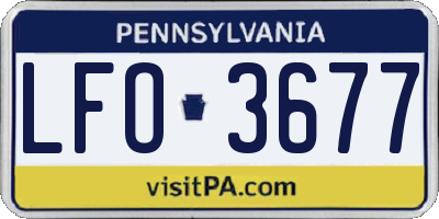 PA license plate LFO3677