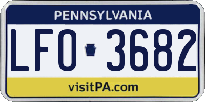 PA license plate LFO3682