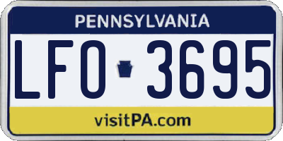PA license plate LFO3695