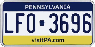 PA license plate LFO3696