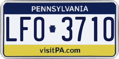 PA license plate LFO3710