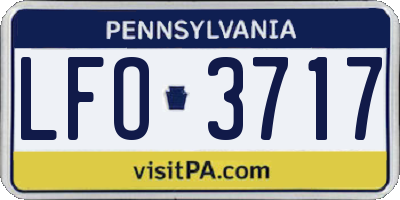 PA license plate LFO3717