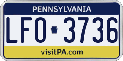 PA license plate LFO3736