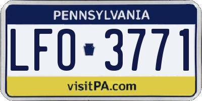 PA license plate LFO3771