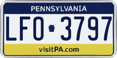 PA license plate LFO3797