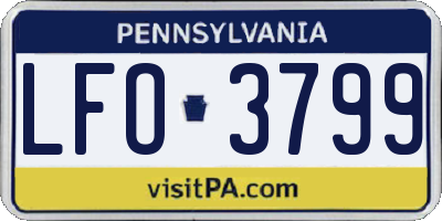 PA license plate LFO3799
